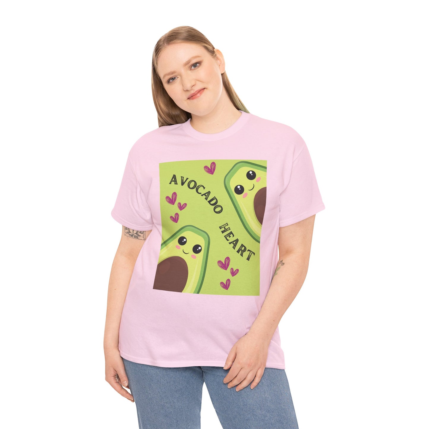 Avocado Heart Unisex Heavy Cotton Tee