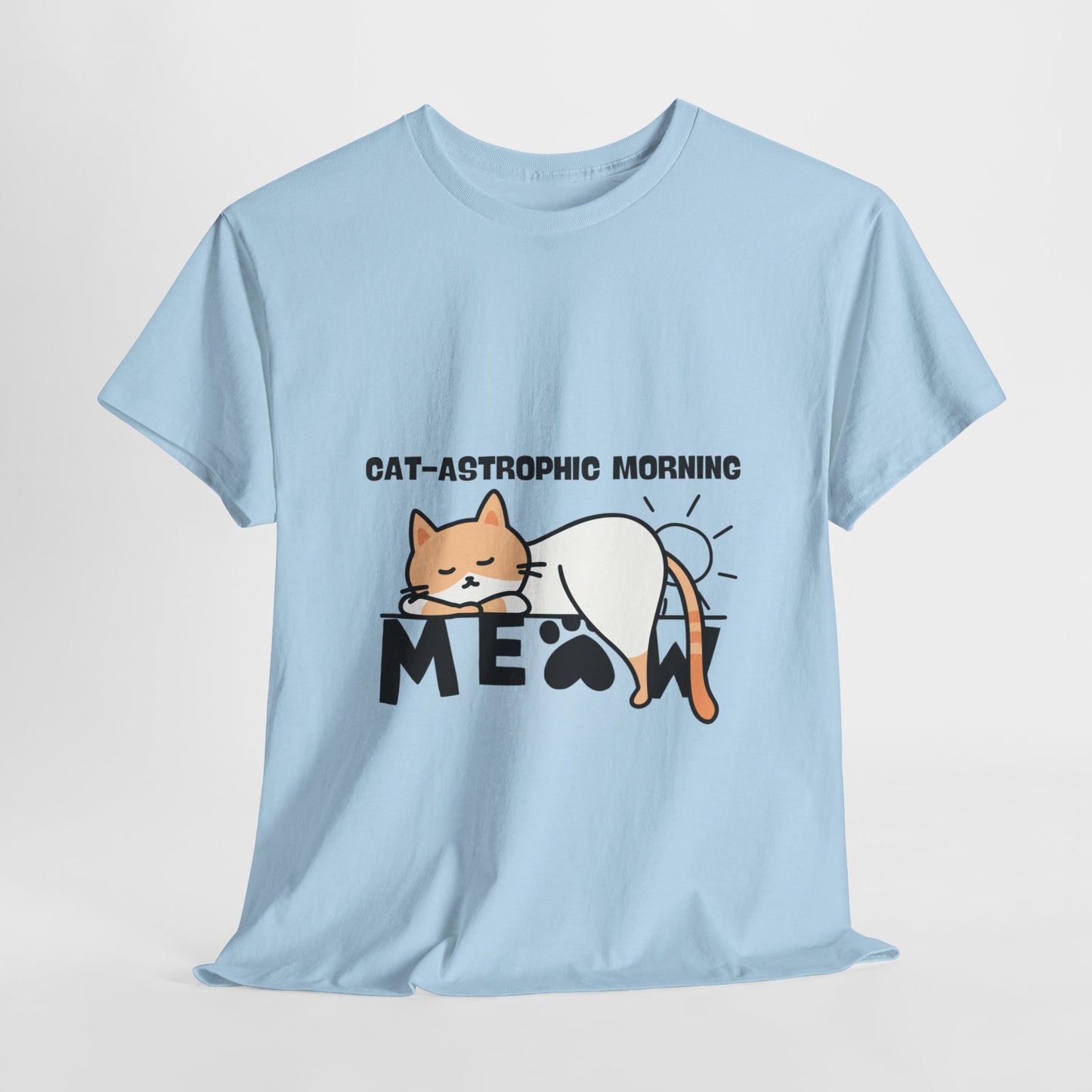 Cat-astrophic morning Unisex Heavy Cotton Tee