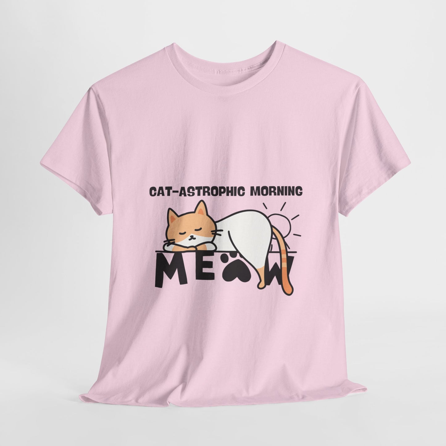 Cat-astrophic morning Unisex Heavy Cotton Tee