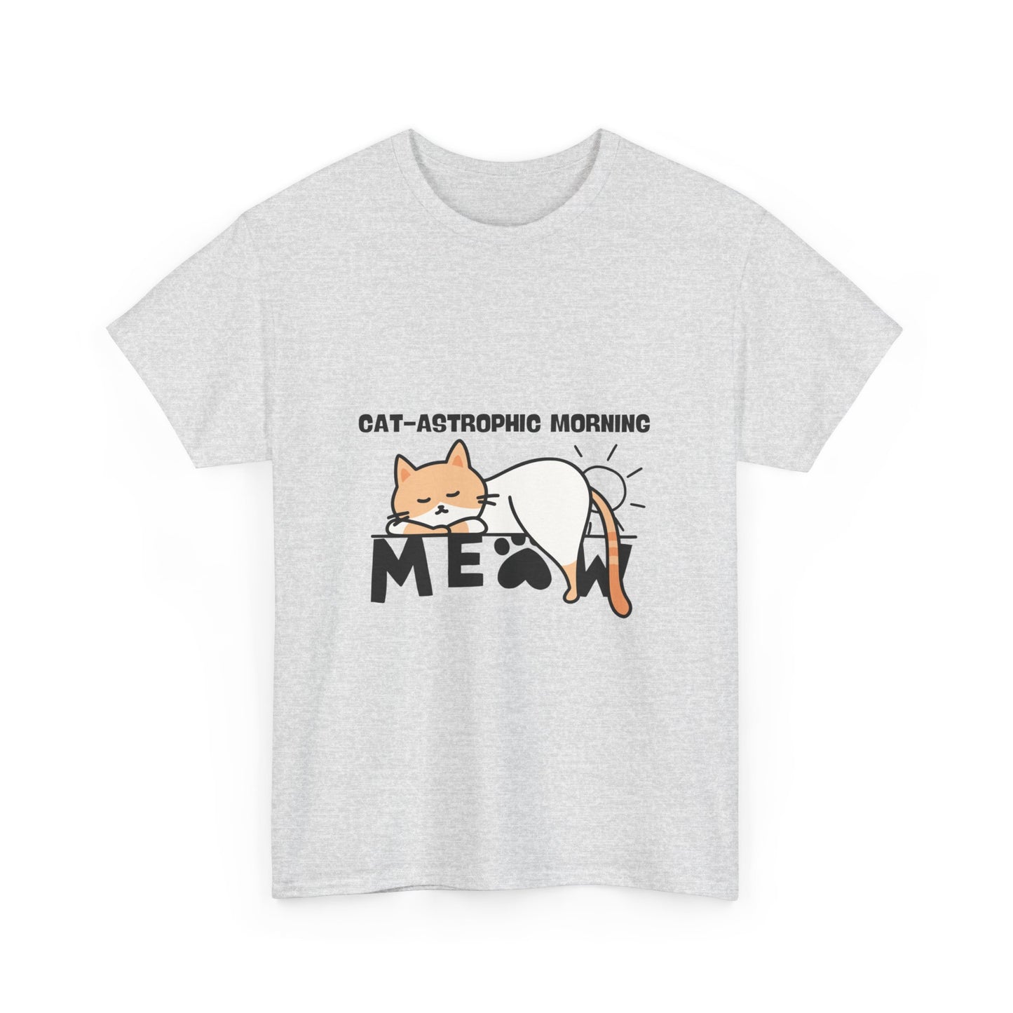 Cat-astrophic morning Unisex Heavy Cotton Tee