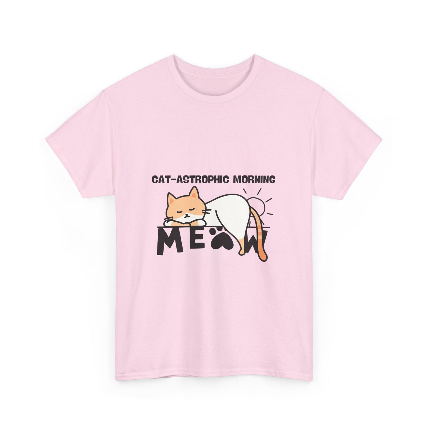 Cat-astrophic morning Unisex Heavy Cotton Tee