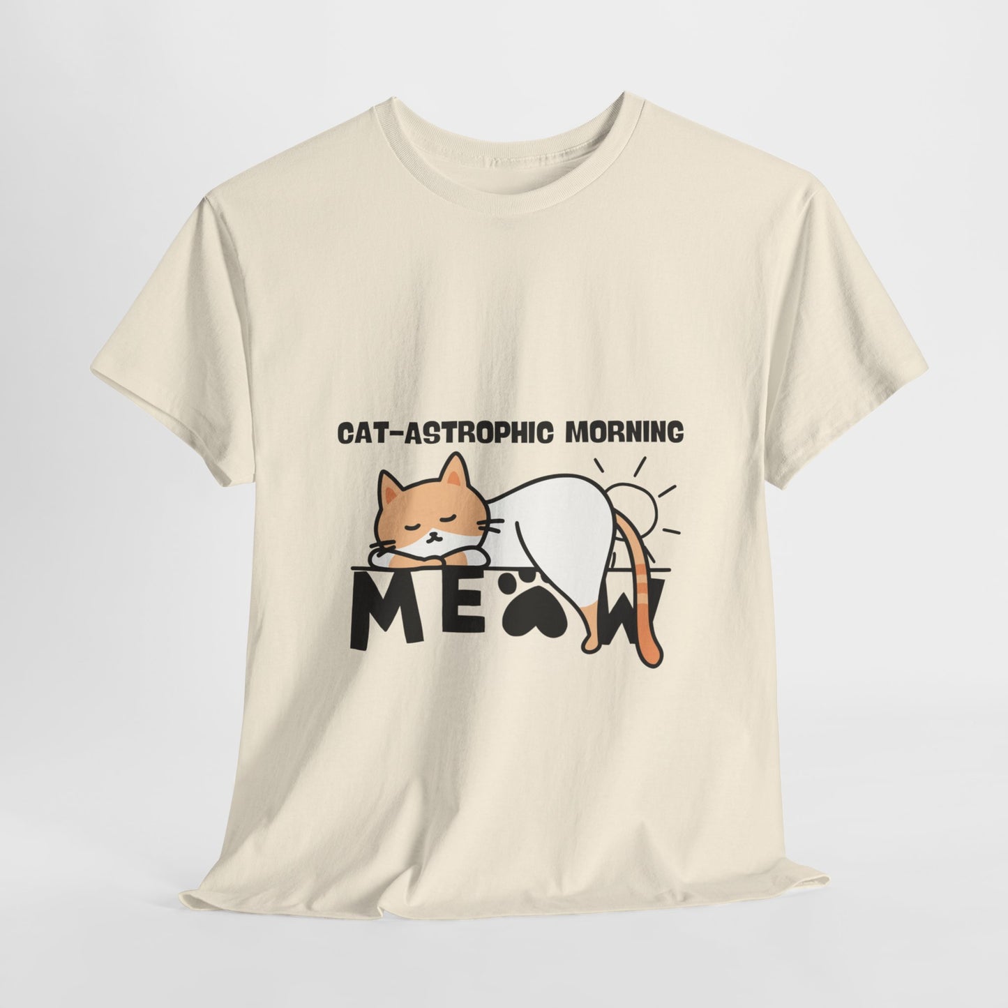 Cat-astrophic morning Unisex Heavy Cotton Tee