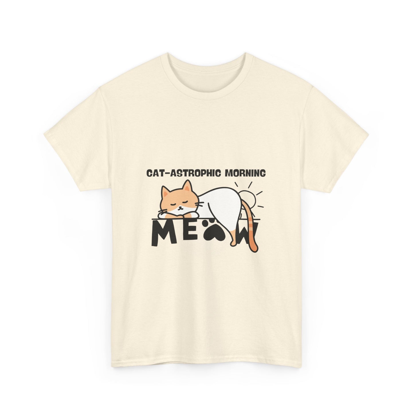 Cat-astrophic morning Unisex Heavy Cotton Tee