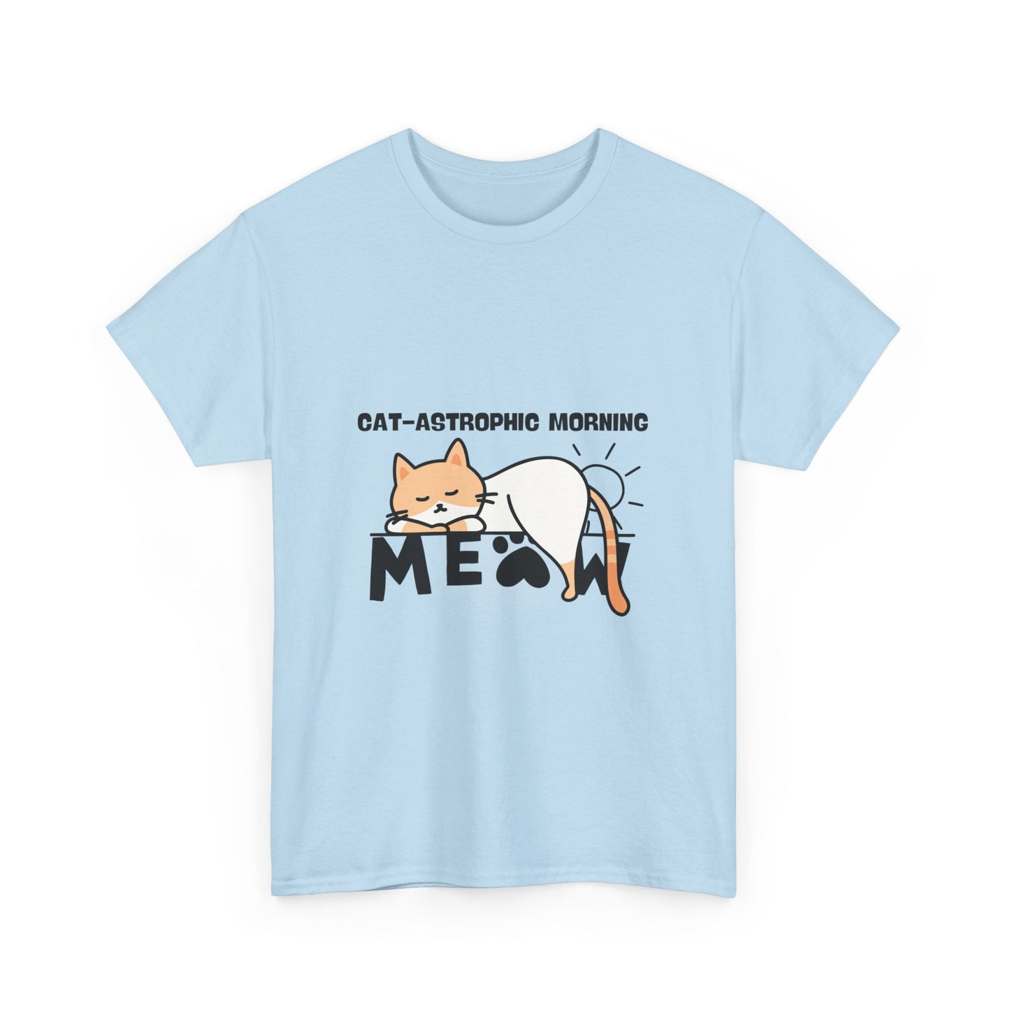 Cat-astrophic morning Unisex Heavy Cotton Tee