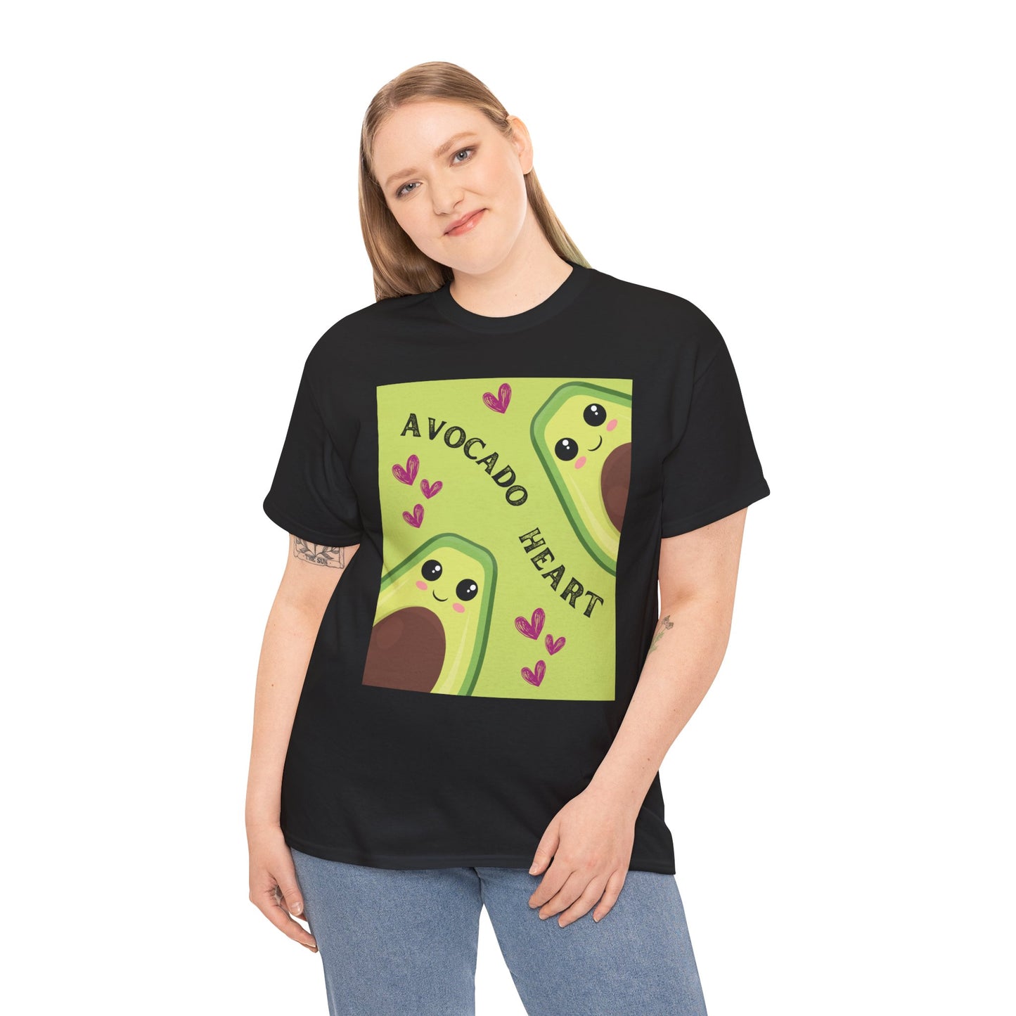 Avocado Heart Unisex Heavy Cotton Tee