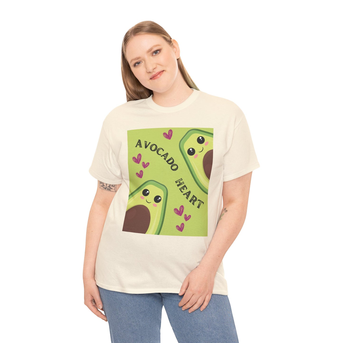 Avocado Heart Unisex Heavy Cotton Tee