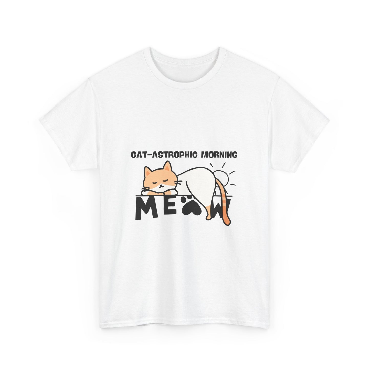 Cat-astrophic morning Unisex Heavy Cotton Tee